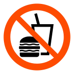 Ja401 Do Not Eat Or Drink Here SVG Icon